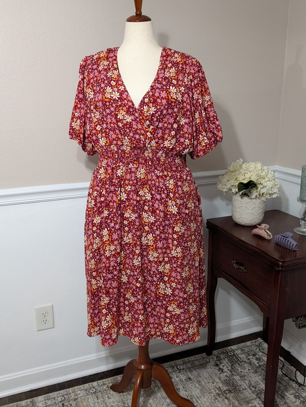 Draper James Red Floral Dress - Picture 2 of 8